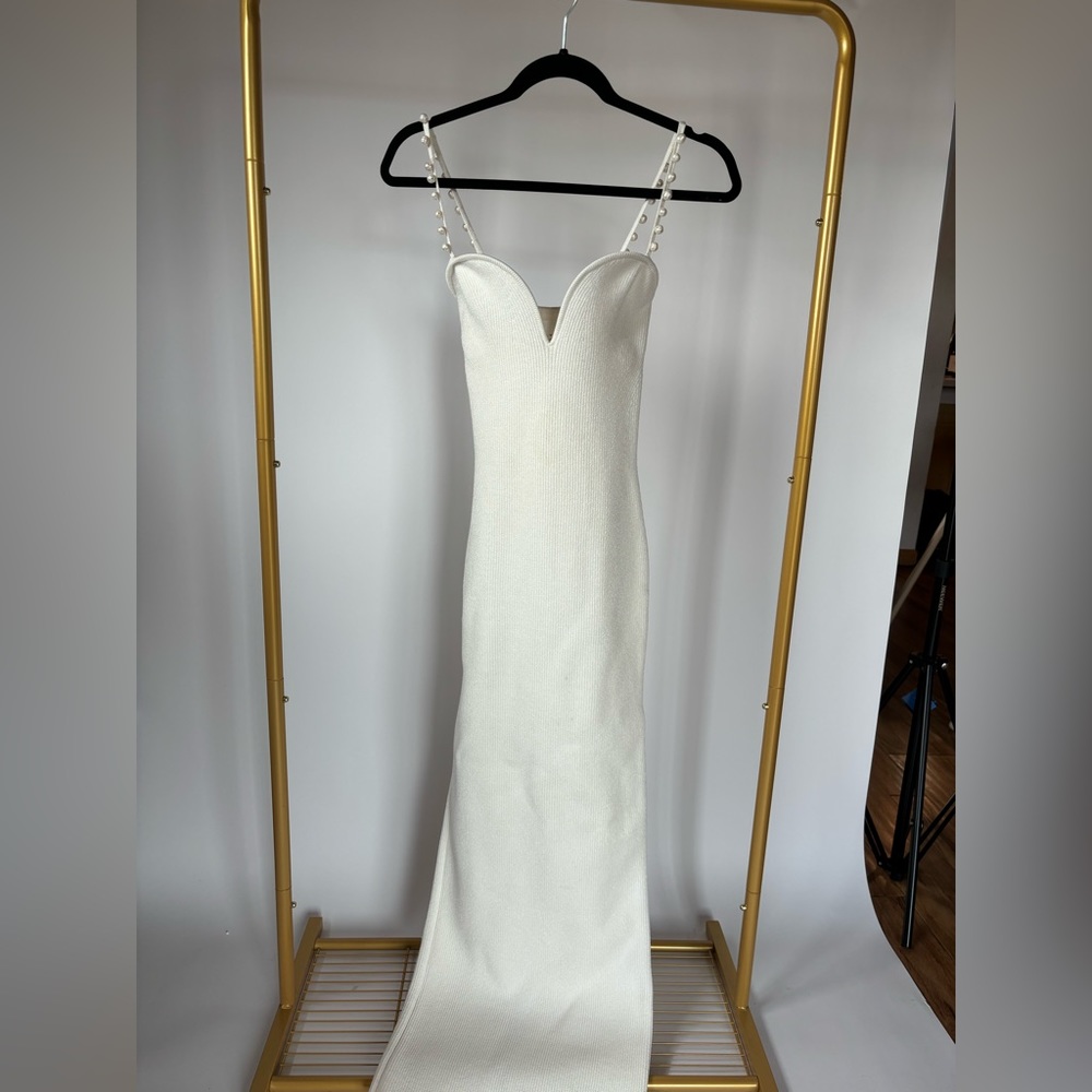 Galvan London Pear Embellished Knit Gown